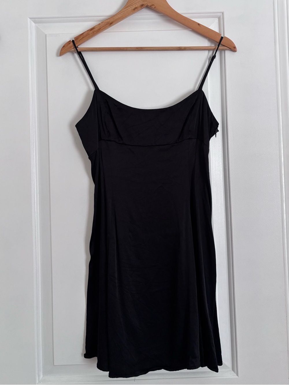 Zara Simple Black Slip Dress
